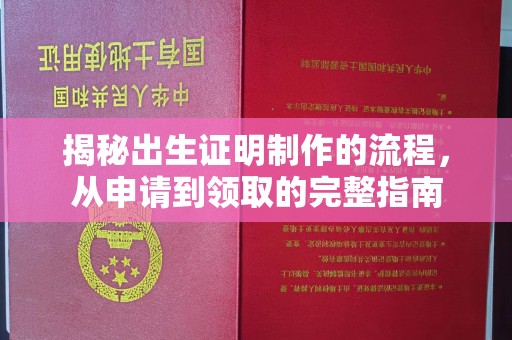 太和揭秘出生证明制作的流程，从申请到领取的完整指南
