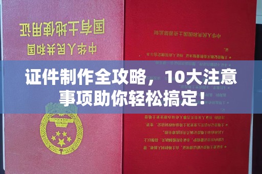 太和证件制作全攻略，10大注意事项助你轻松搞定！