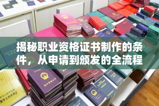 太和揭秘职业资格证书制作的条件，从申请到颁发的全流程解析