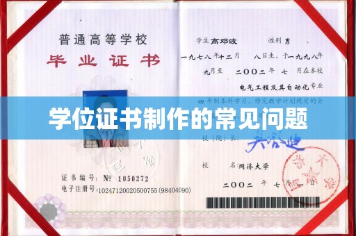 太和学位证书制作的常见问题