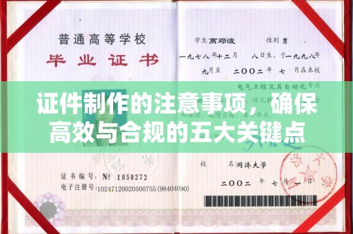 太和证件制作的注意事项，确保高效与合规的五大关键点