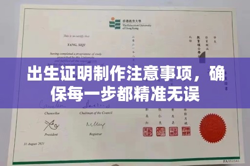 太和出生证明制作注意事项，确保每一步都精准无误