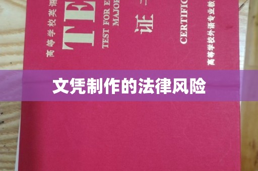 太和文凭制作的法律风险