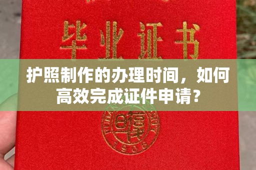 太和护照制作的办理时间，如何高效完成证件申请？